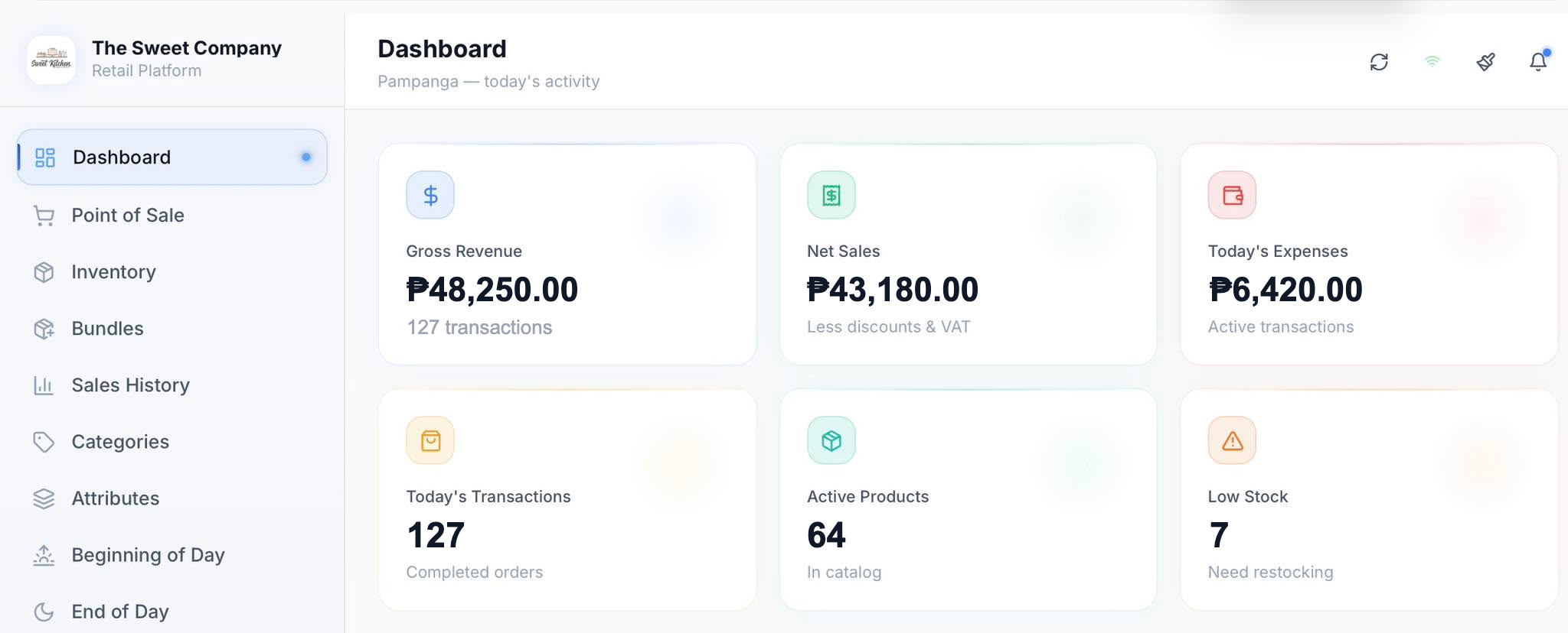 Live dashboard preview