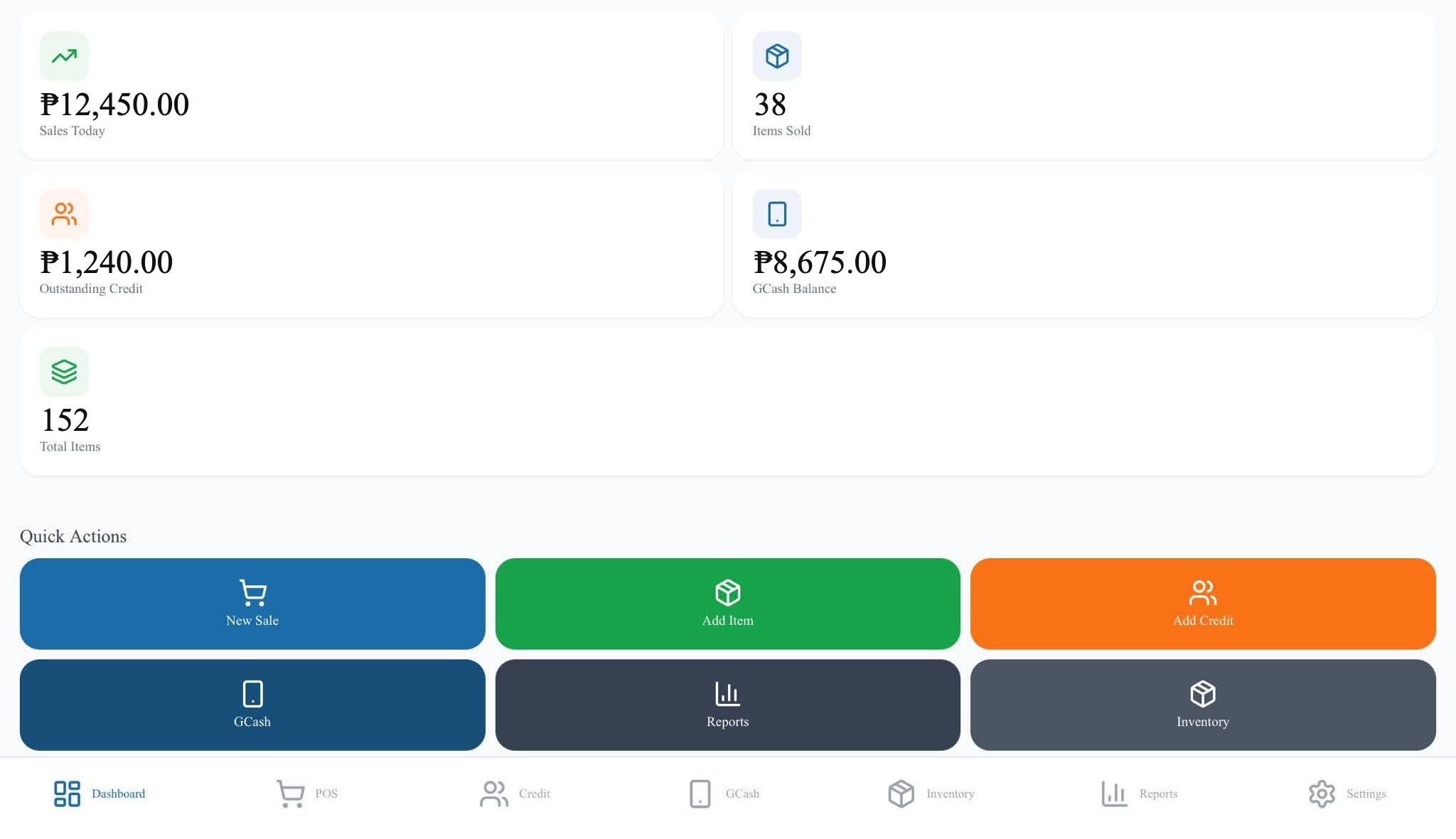 POS on mobile preview